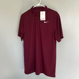 Nike Men's Maroon Dri-fit Polo Shurt